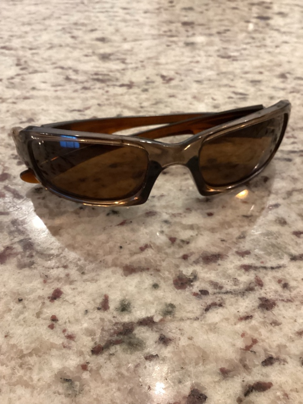 Oakley Brown Frame Sunglasses with Amber Lenses